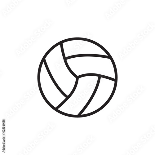 volleyball icon Vector set outline