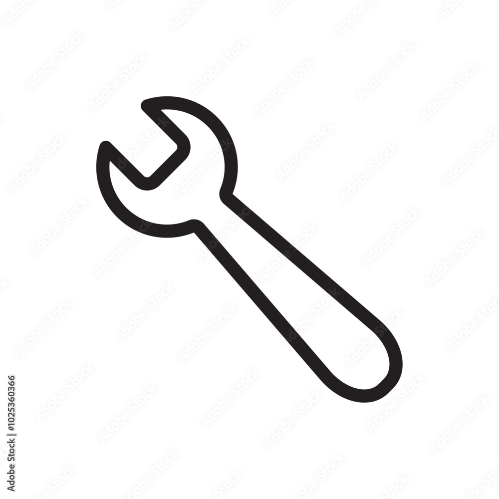 Wrench icon Vector set outline Wrench icon Vector set outline