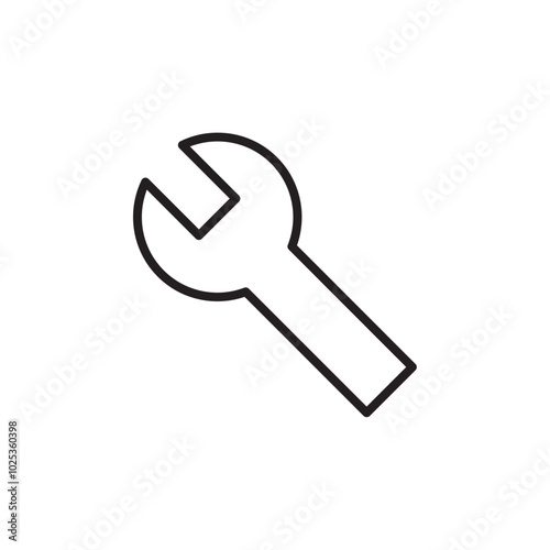 Wrench icon Vector set outline