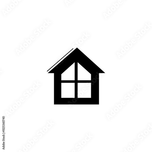 simple roof design logo