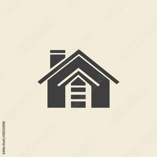 simple roof design logo