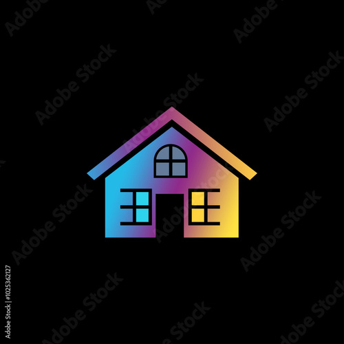 simple roof design logo