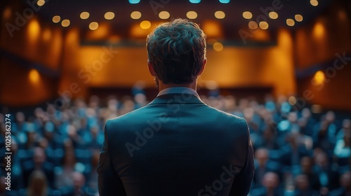 Business Presentation in a Large Conference Hall