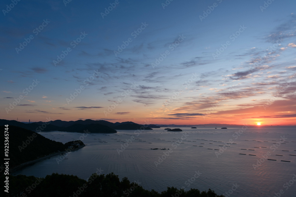 瀬戸内の夜明け 早朝播州赤穂で撮影 瀬戸内の夜明け 早朝播州赤穂で撮影