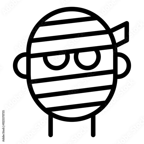 Mummy head icon representing Egyptian burial traditions and mummification.
