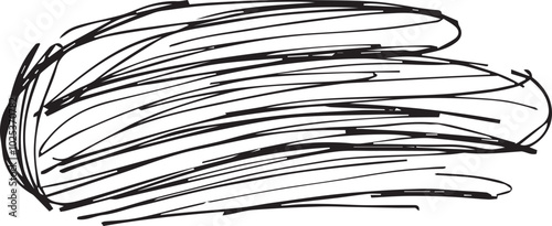 abstract image created with thick black lines that appear to be scribbled in a chaotic fashion. The lines are curved and create an uneven almost organic shape that suggests movement.