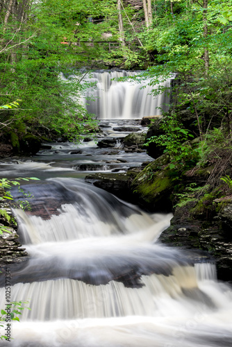 Waterfalls in scenic Ricketts Glen state park, Pennsylvania