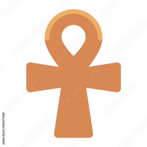 Ankh symbol representing life and eternal existence in Egyptian culture.