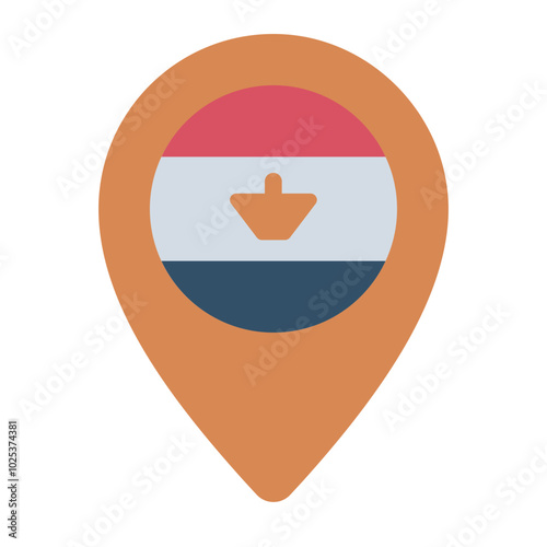 Egypt location symbol representing the country and its geographic position.