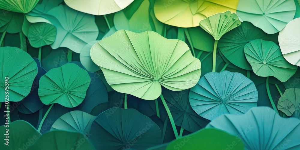 Close-up of a vibrant green lotus leaf, Close-up of a bright green lotus leaf Close-up of a vibrant green lotus leaf, Close-up of a bright green lotus leaf