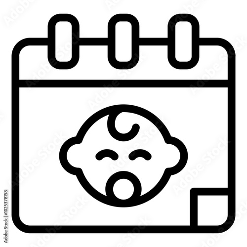 Fertility calendar icon for tracking ovulation and menstrual cycle.