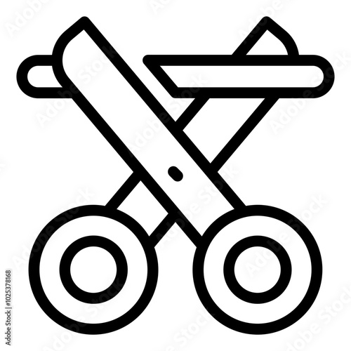 Sterilization or vasectomy icon for male contraception and permanent birth control.
