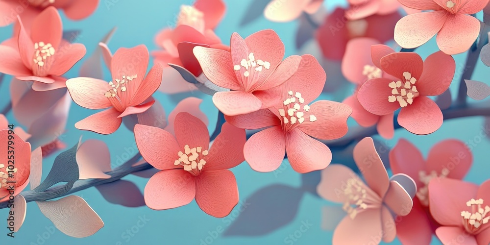 Close-up of pink apple tree blossoms in springtime, Close-up of blooming pink apple tree flowers in spring Close-up of pink apple tree blossoms in springtime, Close-up of blooming pink apple tree flowers in spring