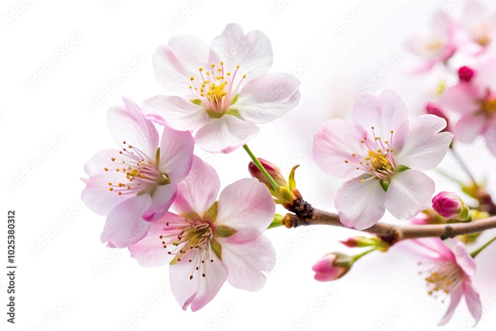 Naklejka premium Cherry Blossom flower isolated on white background close-up