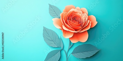 Hybrid Tea Rose in Bloom, Blooming Hybrid Tea Rose