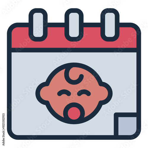 Fertility calendar icon for tracking ovulation and menstrual cycle.