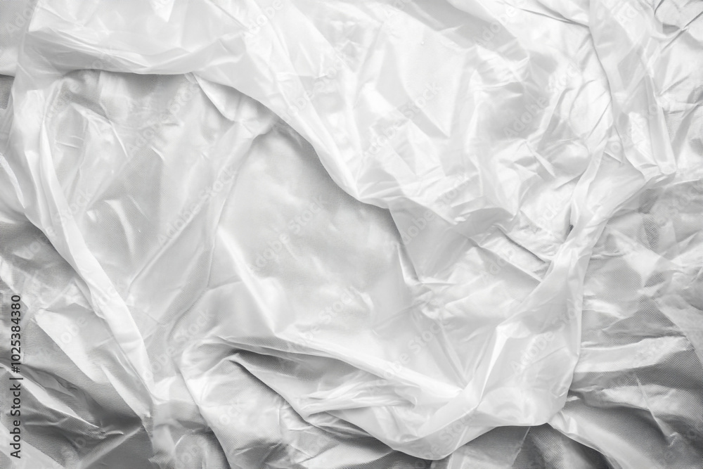 Obraz premium white Transparent Plastic Film Wrap Texture: Perfect Background for Modern Packaging and Product Design