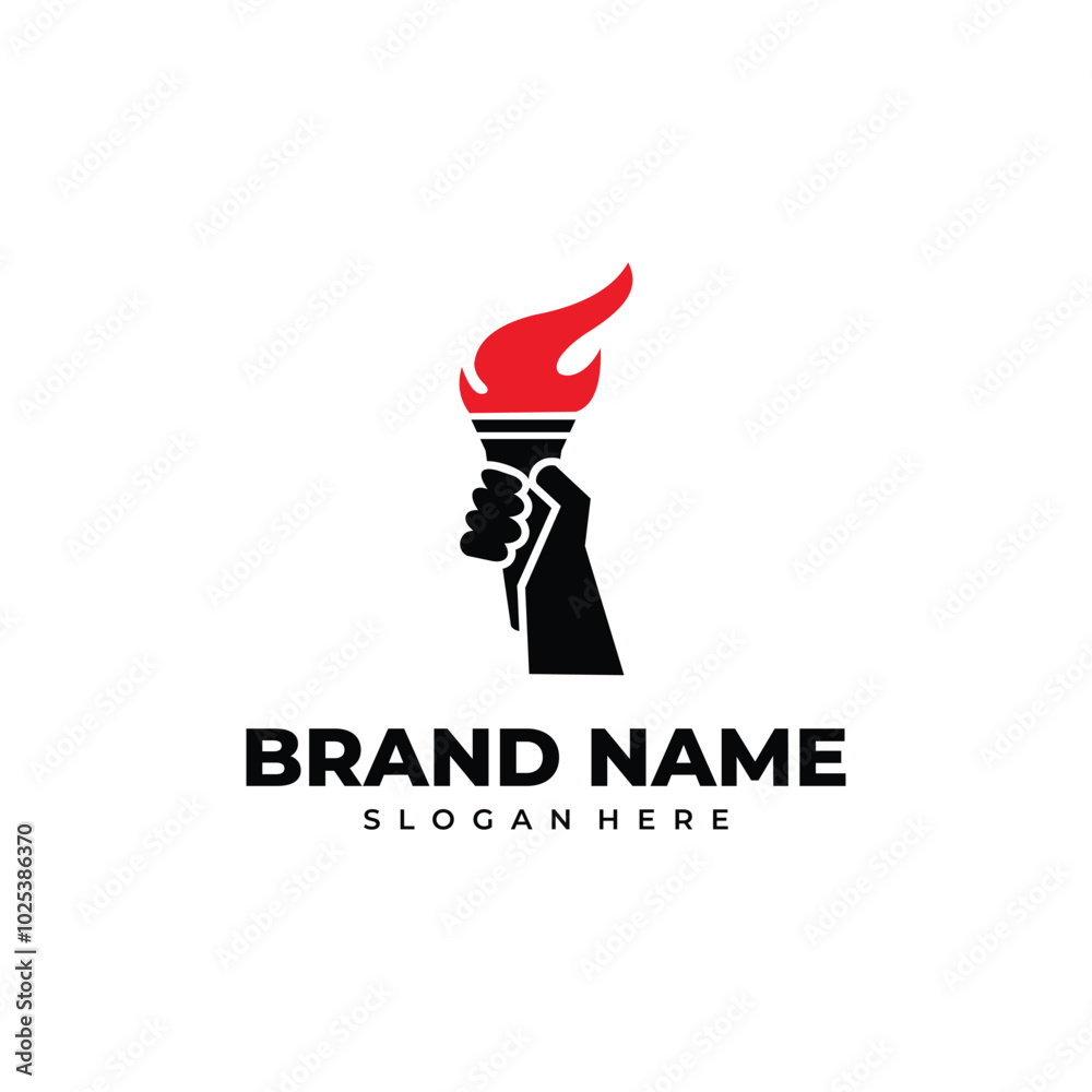 Torch, Fire. A hand holding with a fire torch on a white background in the form of a vector illustration Torch, Fire. A hand holding with a fire torch on a white background in the form of a vector illustration