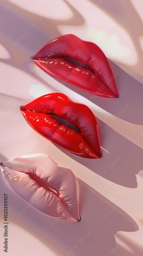 Gorgeous close-up of female lips, perfectly painted in a rich lipstick shade, reflecting beauty and sophistication.
