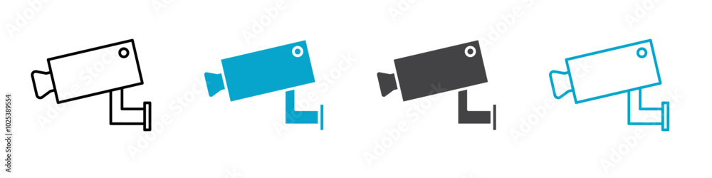 cctv icon Symbol in outline style cctv icon Symbol in outline style