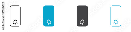brightness icon Symbol in outline style