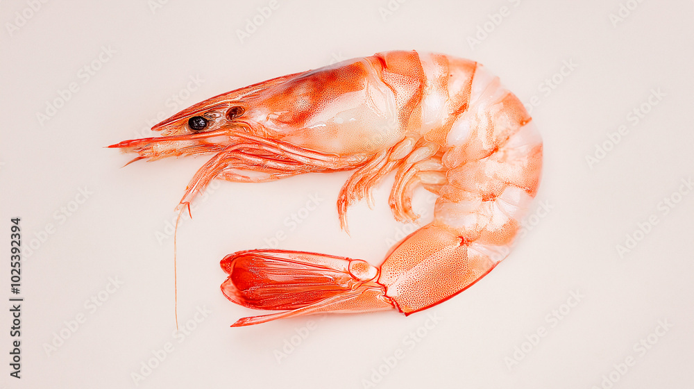 I float a precooked peeled headless shrimp, roteta 3/4 perspective in background white, rote3/4 photograph product --ar 16:9 --v 6.1 I float a precooked peeled headless shrimp, roteta 3/4 perspective in background white, rote3/4 photograph product --ar 16:9 --v 6.1