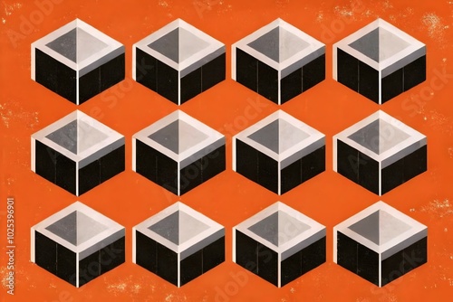 Wallpaper Mural Geometric Patterns Bold Colorful Design Cubes Texture Shapes Artwork Torontodigital.ca