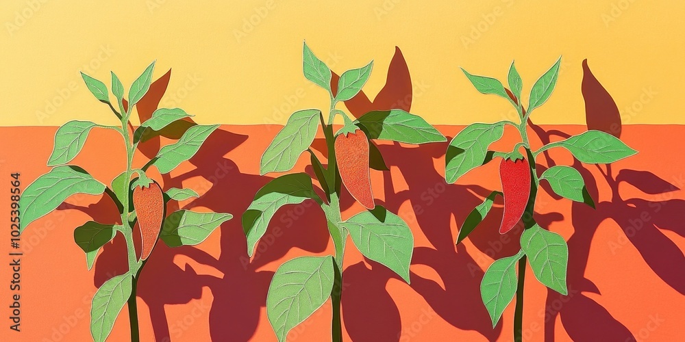 custom made wallpaper toronto digitalCurly chili plants, five days post-transplant, show sun damage with brown stems due to intense heat exposure