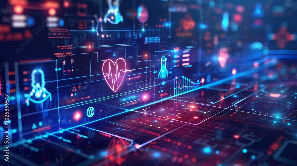 Futuristic Health Technology Background Design Futuristic Health Technology Background Design