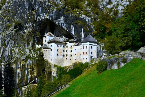 Predjama castle in Notranjska, Slovenia photo