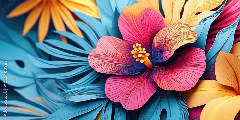Close-up of a vibrant exotic flower isolated on a white background, Close up of a bright exotic flower on white background Close-up of a vibrant exotic flower isolated on a white background, Close up of a bright exotic flower on white background