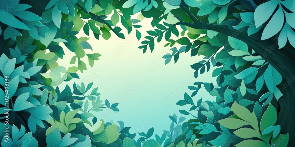 Looking Up at Sunlit Leaves Through the Tree Canopy, Sunlit Leaves Viewed Through Tree Canopy