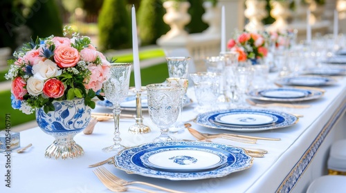 Elegant Baroque Garden Party Table Setting