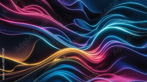 Wallpaper Mural Abstract background. Fluid color gradient waves, with dynamic motion. Neon colorful abstract design of light waves. Illustration For Wallpaper, Banner, Background, Card, Book Illustration, website. Torontodigital.ca