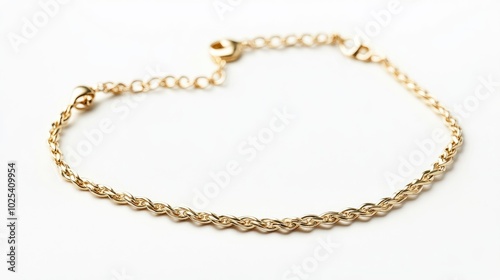 Wallpaper Mural Elegant Gold Bracelet on White Background Torontodigital.ca