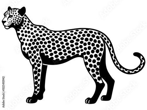 cheetah ready vector illustration