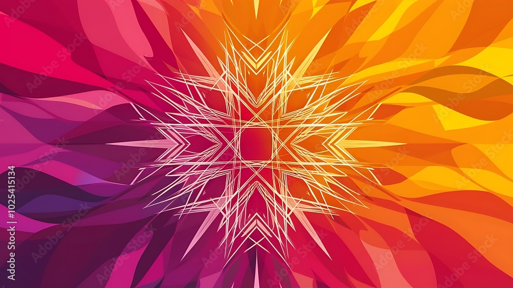 Obraz premium Colorful gradient background with lines, geometric pattern