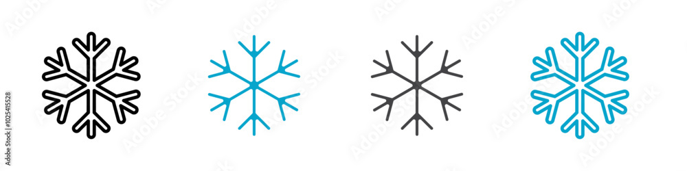 frost icon Sign set in black and white frost icon Sign set in black and white