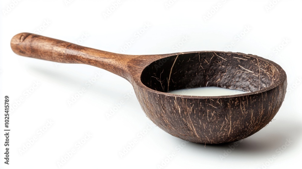 a wooden spoon with coconut milk in it is being poured into a wooden spoon. a wooden spoon with coconut milk in it is being poured into a wooden spoon.