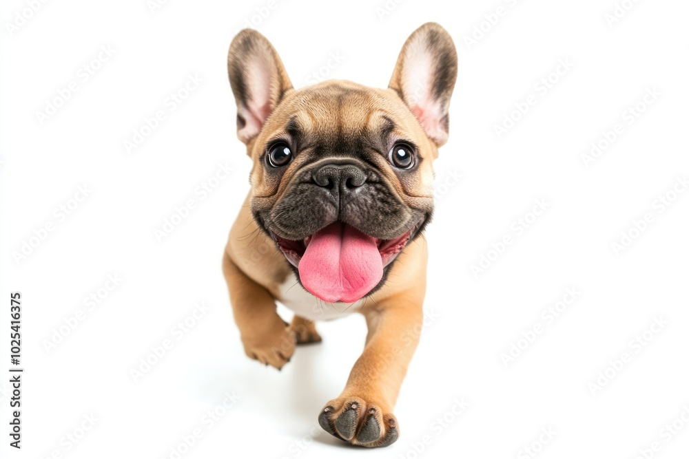 Playful French Bulldog with Tongue Out Playful French Bulldog with Tongue Out