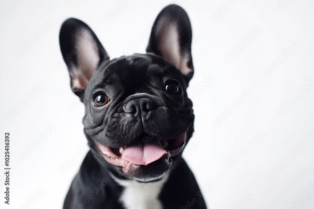 Playful French Bulldog with Tongue Out