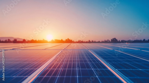Wallpaper Mural Solar panels reflecting the sunset sky. Torontodigital.ca