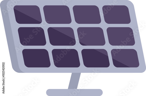 Solar panel converting sunlight into electricity, symbolizing renewable energy and sustainability