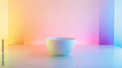 Minimalist Design on Rainbow Background - a captivating and stylish visual. The minimalist design on a vibrant rainbow background creates an alluring and fashionable scene