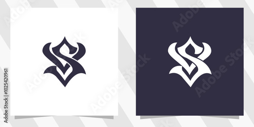 letter sv vs logo design vector