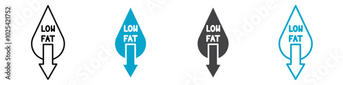 low fat icon Logo set for web
