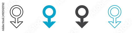 male gender icon Logo set for web