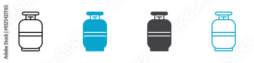 lpg cylinder icon Logo set for web
