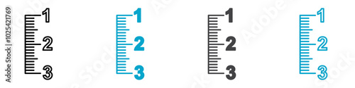 measurement icon Logo set for web