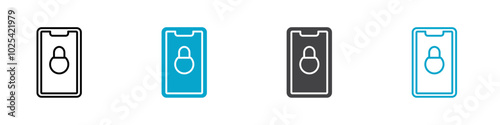 phone lock icon Logo set for web